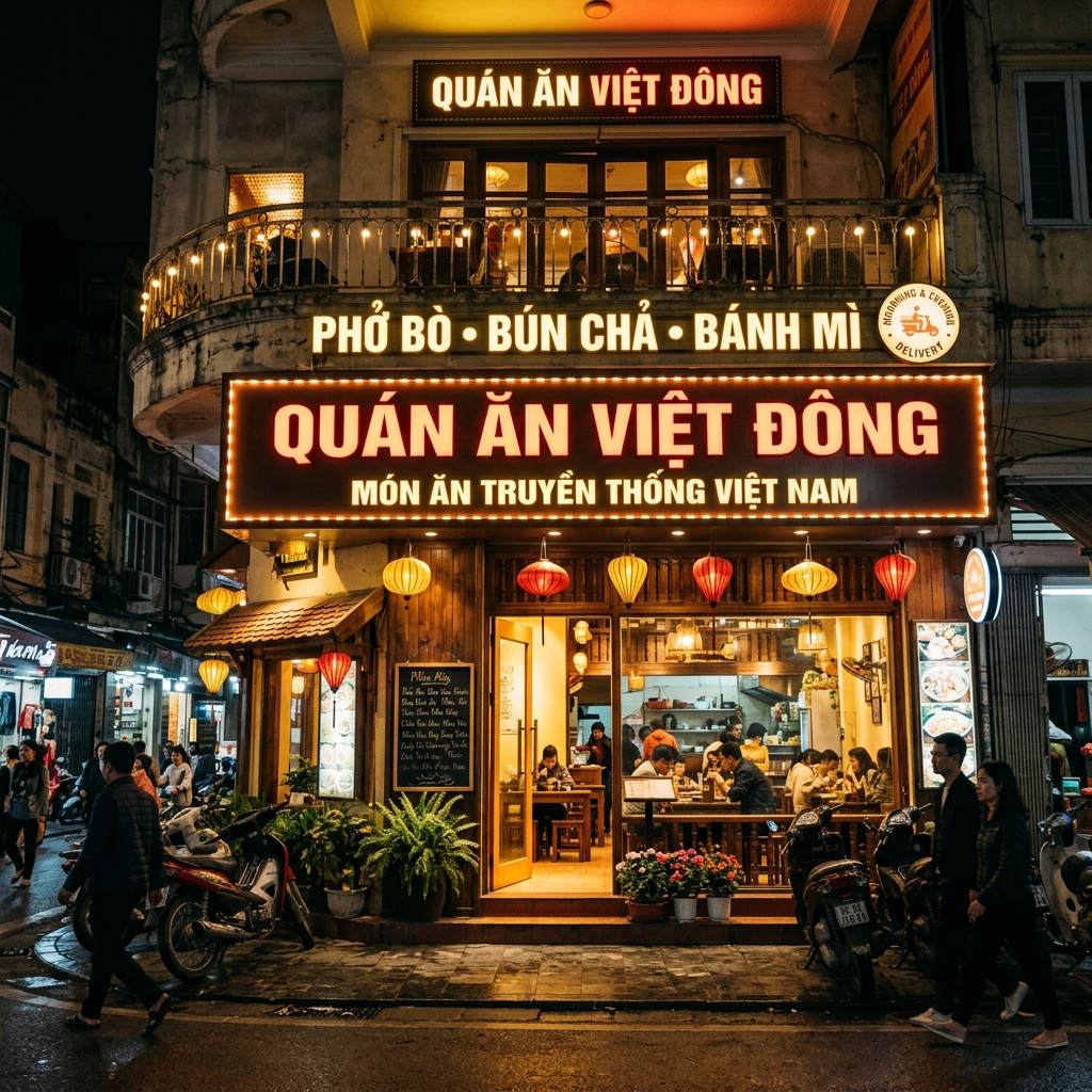 Mẫu biển hiệu quán ăn nhà hàng